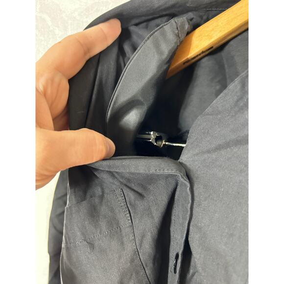 Anna and Frank Button Up Large Black 100% Silk Boxy - Picture 9 of 11